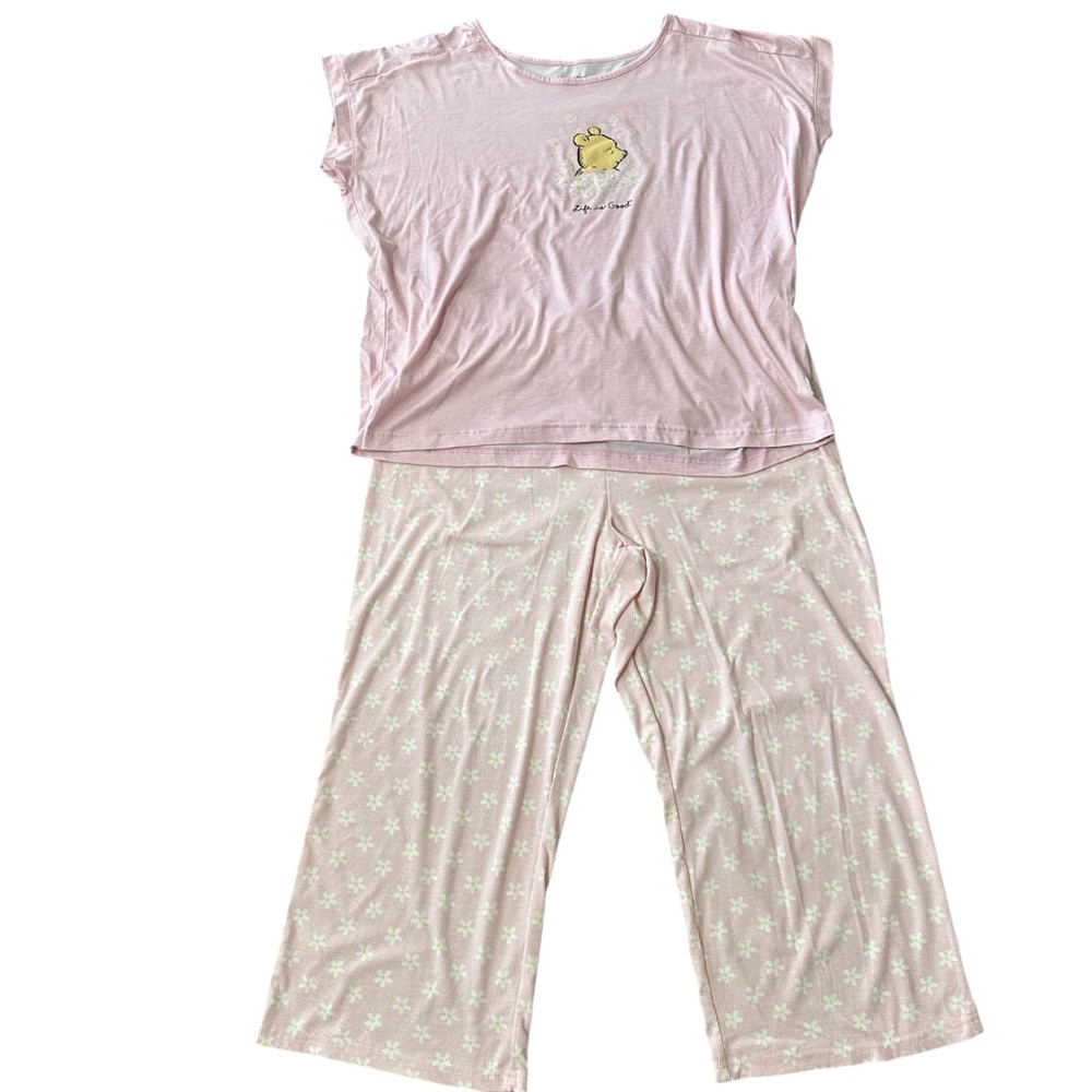 Life is Good Disney Winnie‎ the Pooh Women's Pajama Set Large